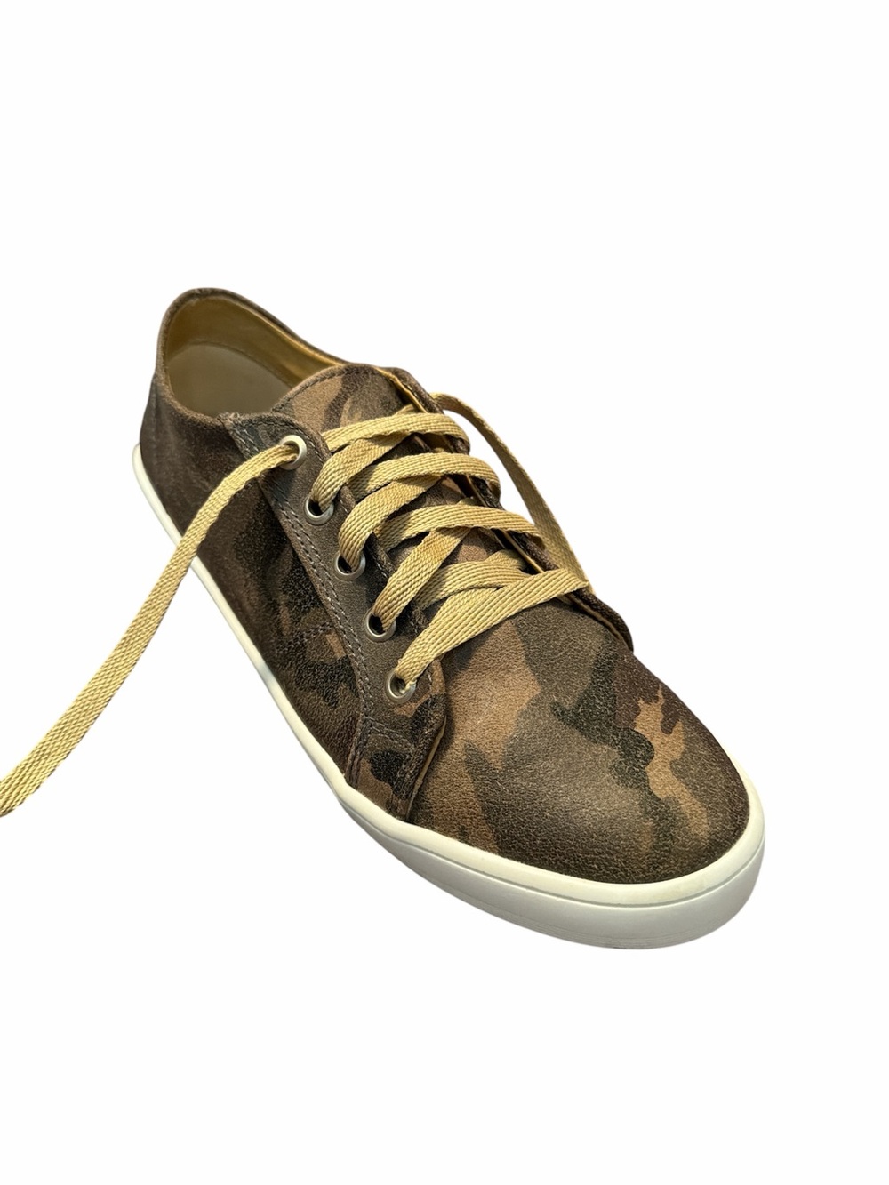 CoFi Camouflage Low-Top Sneaker in Brown and Tan